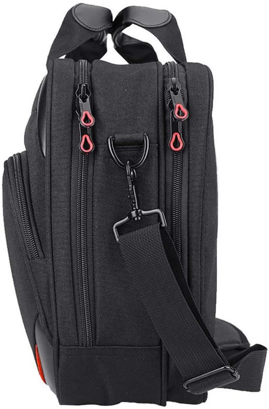 KROSER Laptop Bag 15.6 Inch Laptop Briefcase Laptop Messenger Bag Water Repellent Computer Case Laptop Shoulder Bag Durable Tablet Sleeve with RFID Pockets for Business/College/Women/Men-Black/Red - Image 2