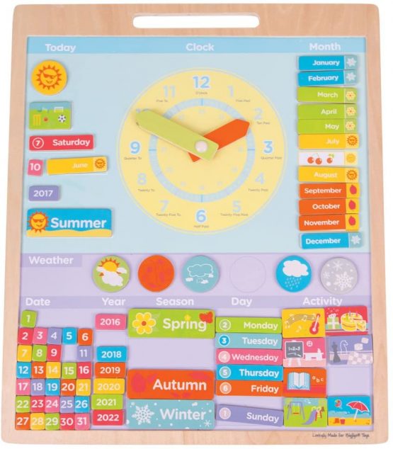 Bigjigs Toys Educational Wooden Magnetic Weather Board