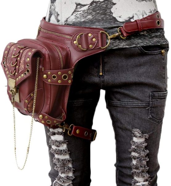 FiveloveTwo® Men Women Multi-purpose Tactical Drop Leg Arm Bag Pack Hip Belt Waist Messenger Shoulder Fanny Packs Steampunk Bag Wallet Purse Pouch Bag