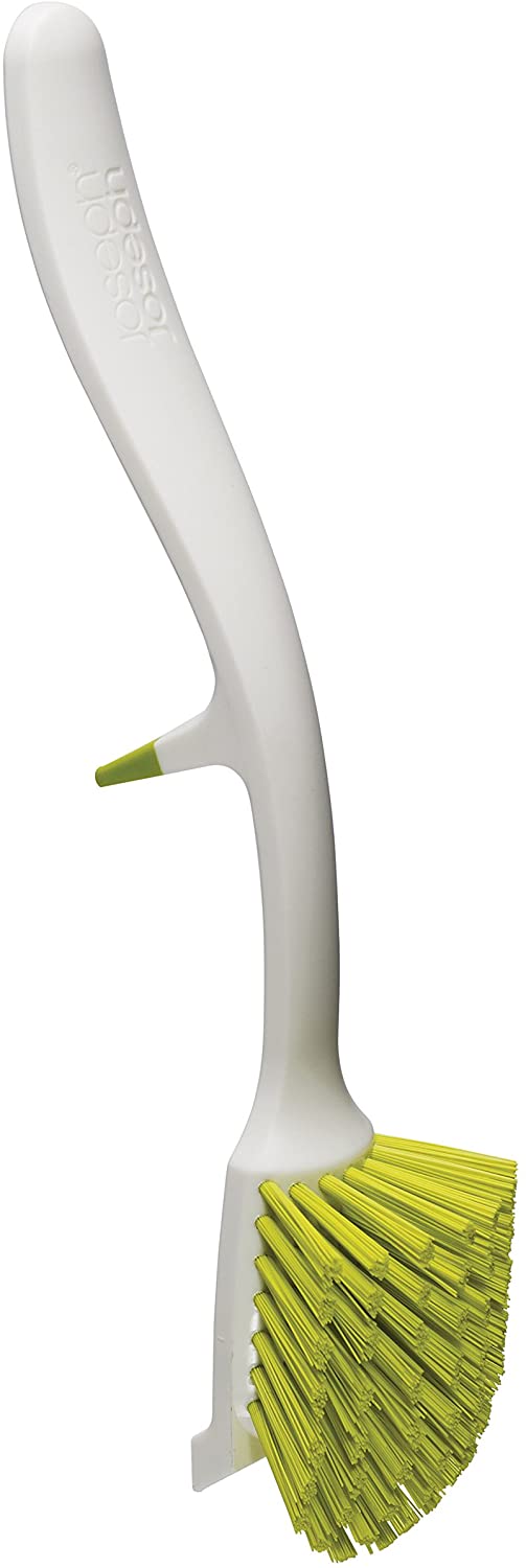 Joseph Joseph Edge Dish Washing up, Scrubbing Brush - White/Green