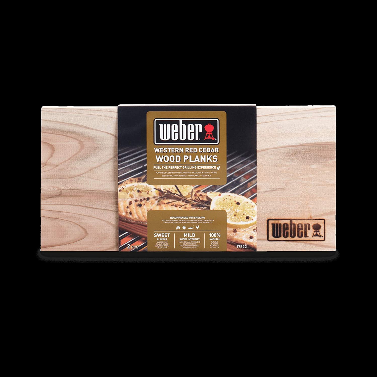 Weber Cedar Wood Smoking Planks, Medium (30 x 15cm), 2-pack, sweet, mild aroma, ideal for cheese vegetables, fish - Image 2