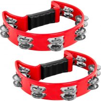TIGER TAM14-2-RD | Half-Moon Tambourines | Red | Pack of 2