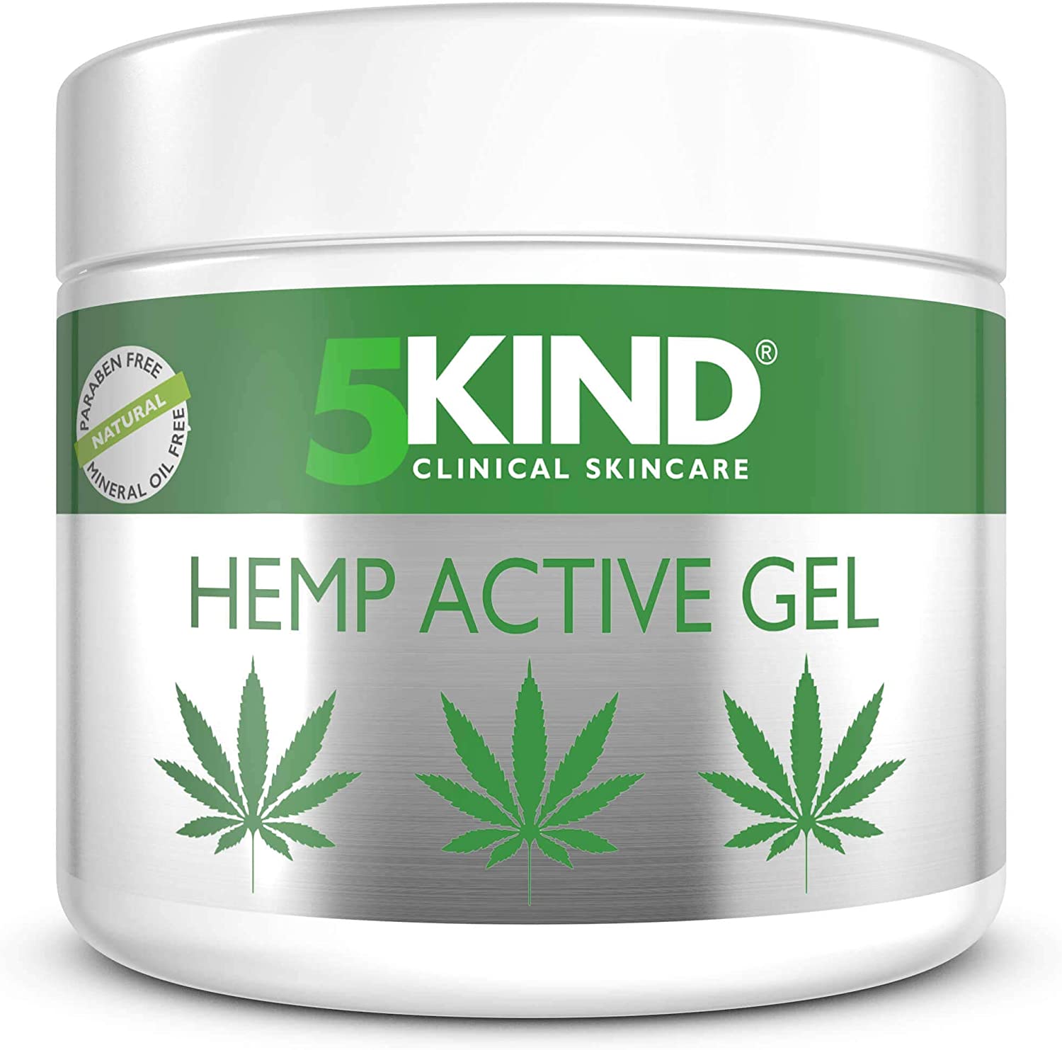5kind Hemp Active Gel 300ml, High Strength Formula, Natural Hemp Massage Gel for Back Muscles, Feet, Knees, Neck & Shoulders