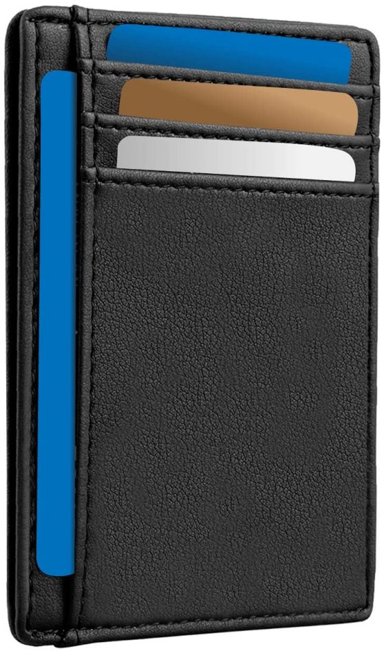 Men Card Holder - RFID Card Wallet - Slim Men Wallet - Minimalist Credit Card Holder - RFID Protection Technology - Holds up to 6 Cards and Banknotes - Ideal for Travel