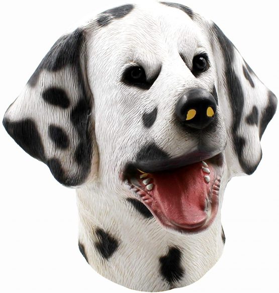 CreepyParty Dalmatian Mask Dog Head Latex Realistic Animal Full Head Masks Fancy Dress for Halloween Costume Party Carnival Cosplays - Image 4