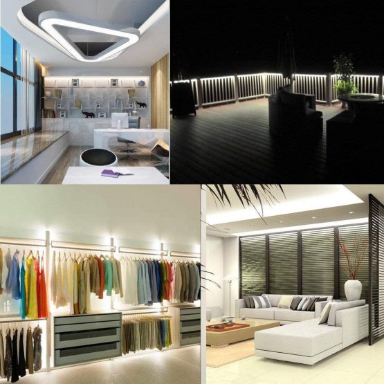 5M White LED Strip Lights 300 Units SMD 5630 12V Low-Voltage Strip Light Non-Waterproof IP20 LED Tape Ribbon Lighting for Home Kitchen Cabinet and More(NO Power Supply/Plug) - Image 3