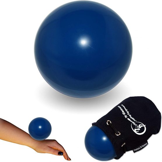Flames N Games Juggle Dream Practice Contact Ball + Suede Bag - Pro Contact Balls for all Abilities. Available in 3 sizes and 5 colours!! (Blue, 80mm) - Image 2