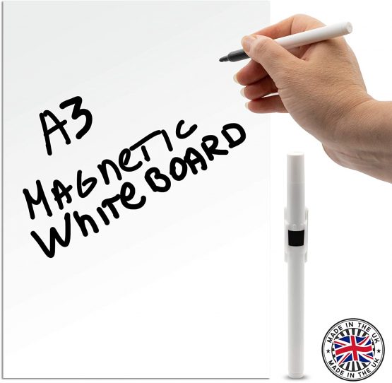 TMS Magnetic Whiteboard for Fridge, A3 size Fridge Magnet Memo Board or White Board Planner with Dry Erase Pen - for Notes or Reminders - use as Kitchen Notice Board, Weekly Meal Planner or To Do List - Image 4