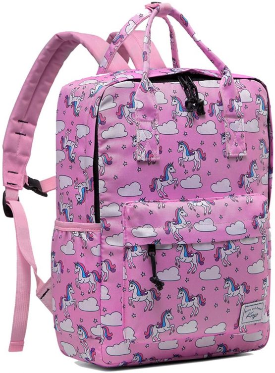 Children Backpack for Girls, Kasgo Cute Primary Schoolbag Book Bag School Backpack Toddler Rucksack for Kindergarten Preschool Girls Lightweight Daypack with Chest Strap in Unicorn