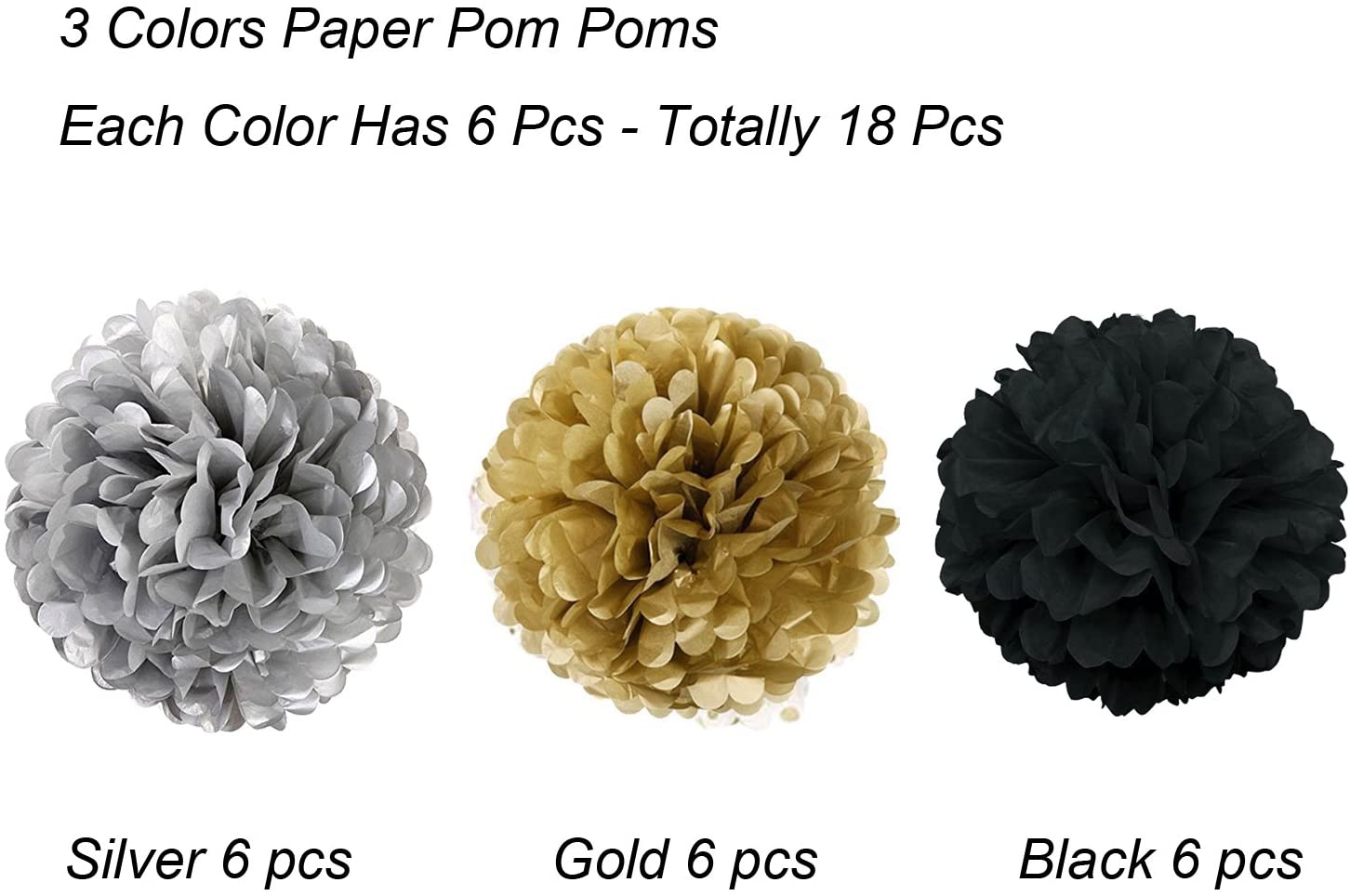 Recosis Tissue Paper Pom Poms - Image 2