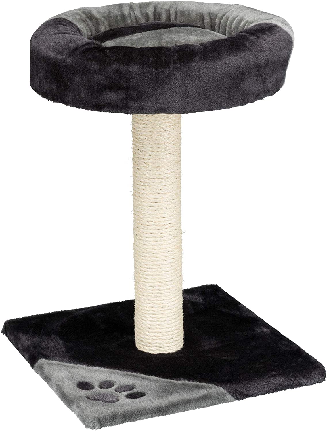 TRIXIE Cat Tree Tarifa 20.5 in grey/black, Small cat scratching post for young & small cats with a cosy resting platform