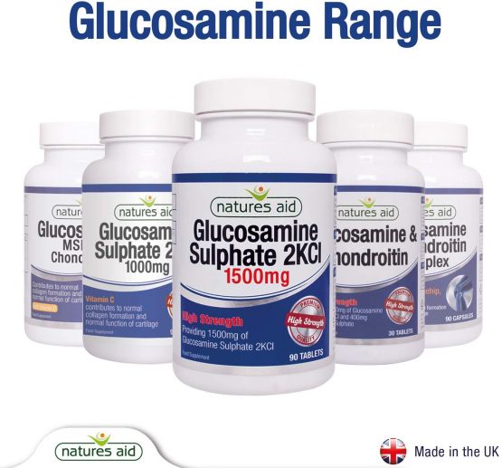Natures Aid Glucosamine Sulphate 1500 mg, High Strength, Salt Free, 90