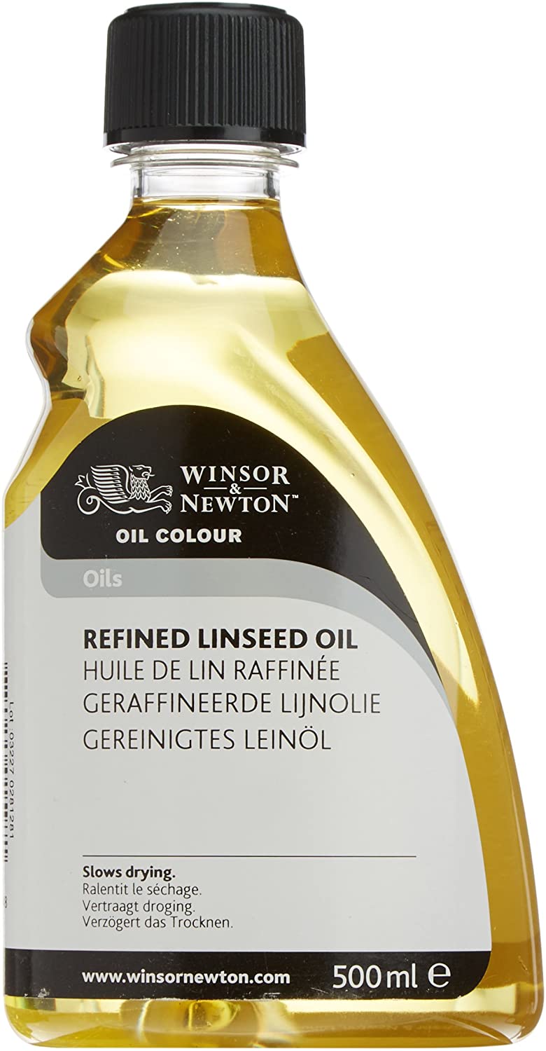 Winsor & Newton 500Ml Refined Linseed Oil, transparent, 500 ml (Pack of 1)