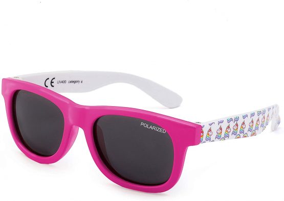 KIDDUS Baby sunglasses POLARIZED lenses. For boy, girl. From 8 months. Flexible legs. UV400 100% UVA and UVB protection. Safe, comfortable and impact resistant. LITTLE KIDS