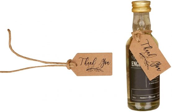 Neviti 775776 Hearts & Krafts-Small Thank You Tags-10 Pack, Brown Kraft, 5 x 2.5 cm