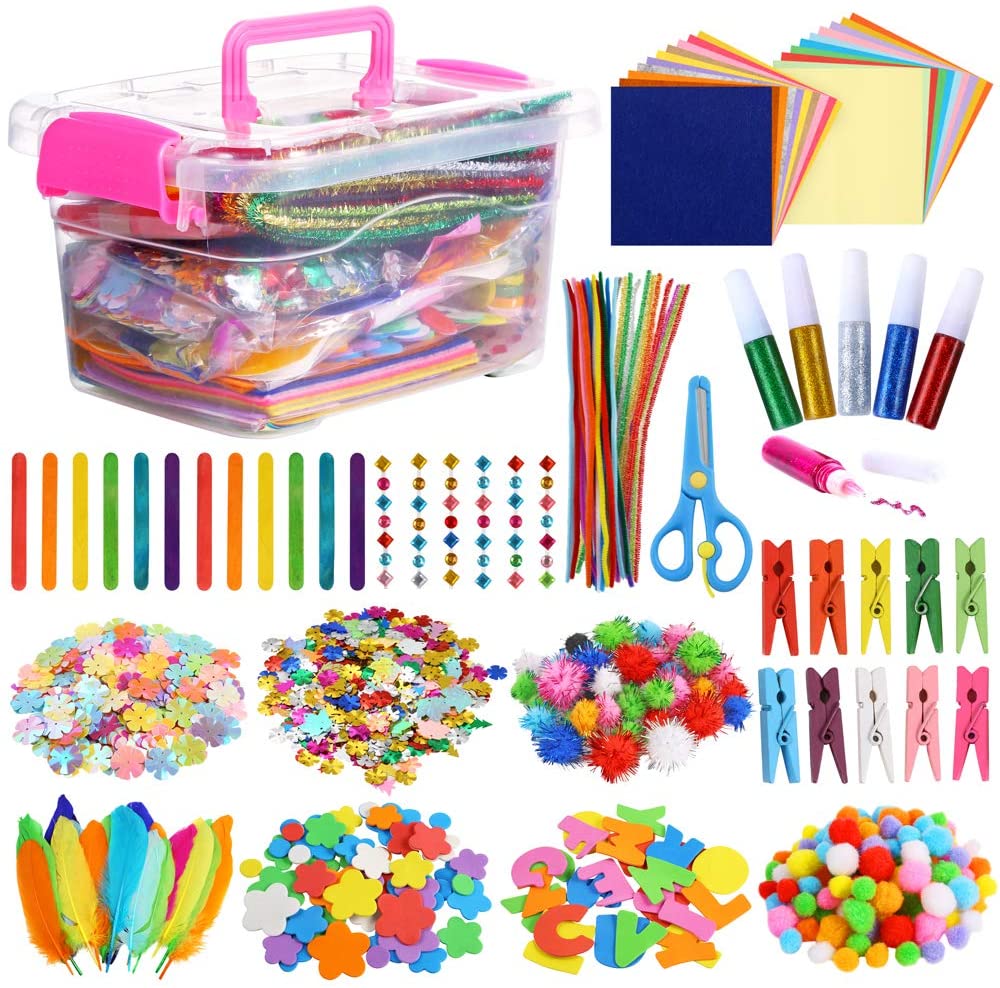 New 1000pcs Complete Art Supplies for Kids Craft Art Kit for Boys Girls  Kindergarten Home Supplies