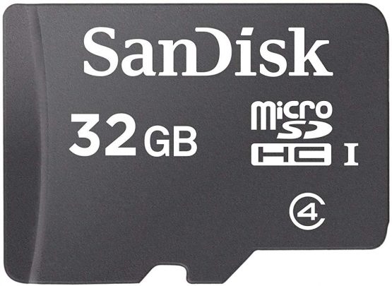SanDisk 32GB Class 4 MicroSD with microSDHC-SD Adapter, Black - Image 2