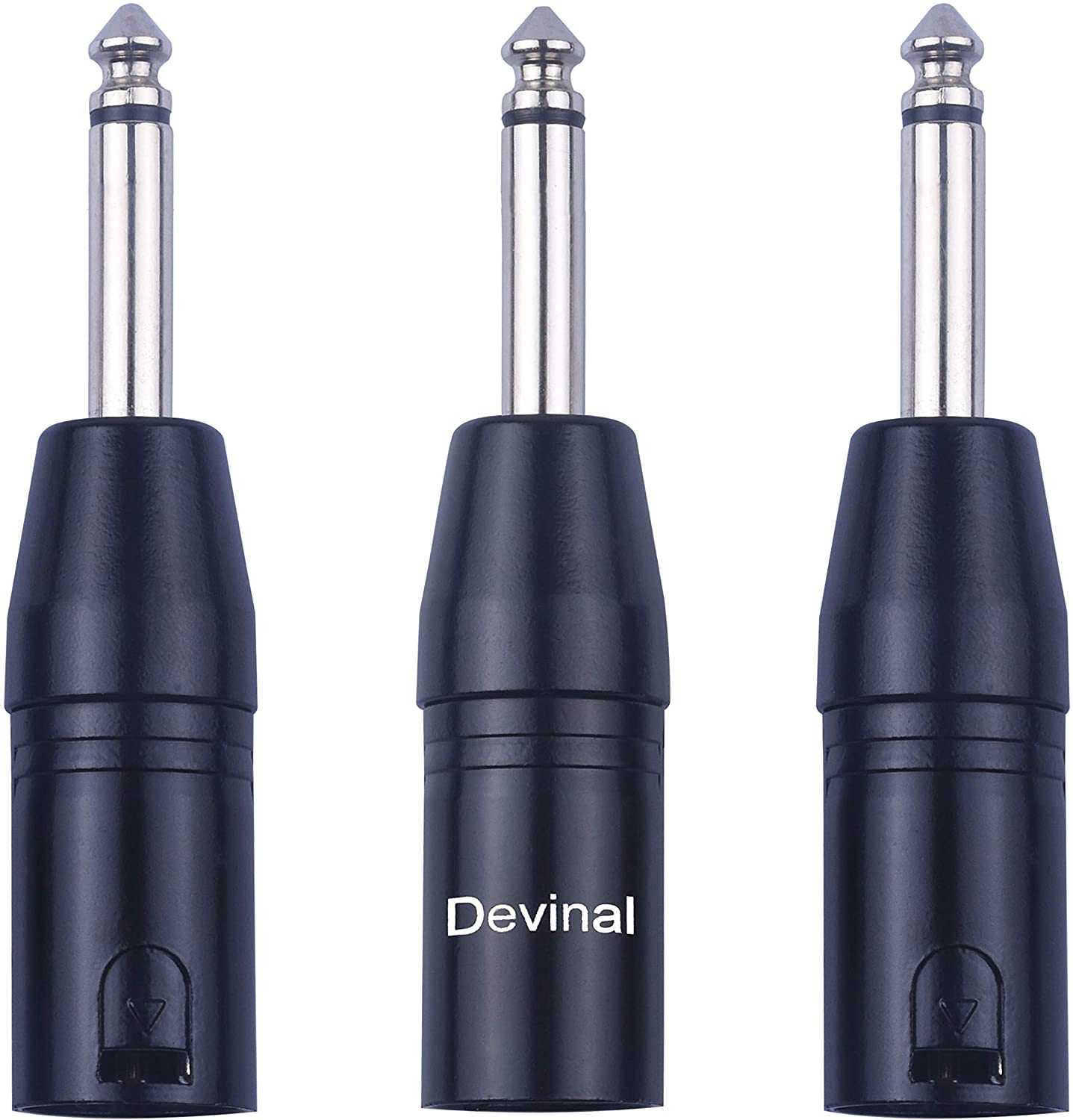 Devinal XLR Male to 1/4" Adapter Upgrade 6.35mm Mono to XLR Gender Changer