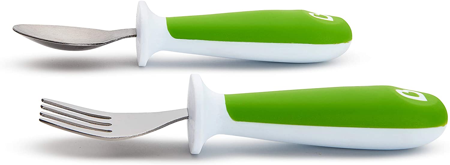 Munchkin Raise Toddler Fork And Spoon Set - (1 Fork & 1 Spoon) Assorted Colours, 2 Pack - Image 2