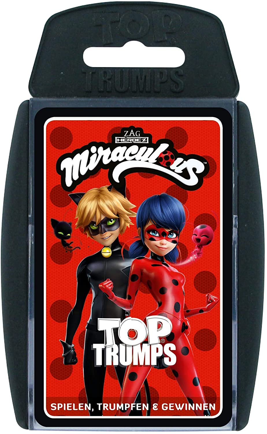 TOP TRUMPS, Miraculous, Mit Lady Bug, Cat Noir und weiteren Miraculous Figuren, Alter 6+, Deutsch, Trumpfspiel