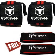 Wrist Wraps (20" Premium Quality) & Lifting Straps (Bundle Pack), Heavy Duty Wrist Support with Thumb Loop, Pair of Two Wrist Wraps with Pair of Two Wrist Straps for Weight Training