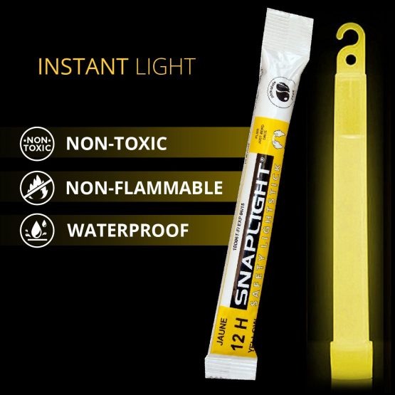 Cyalume SnapLight Yellow Glow Sticks – 6 Inch Industrial Grade, Ultra Bright Light Sticks with 12 Hour Duration (Pack of 10) - Image 2