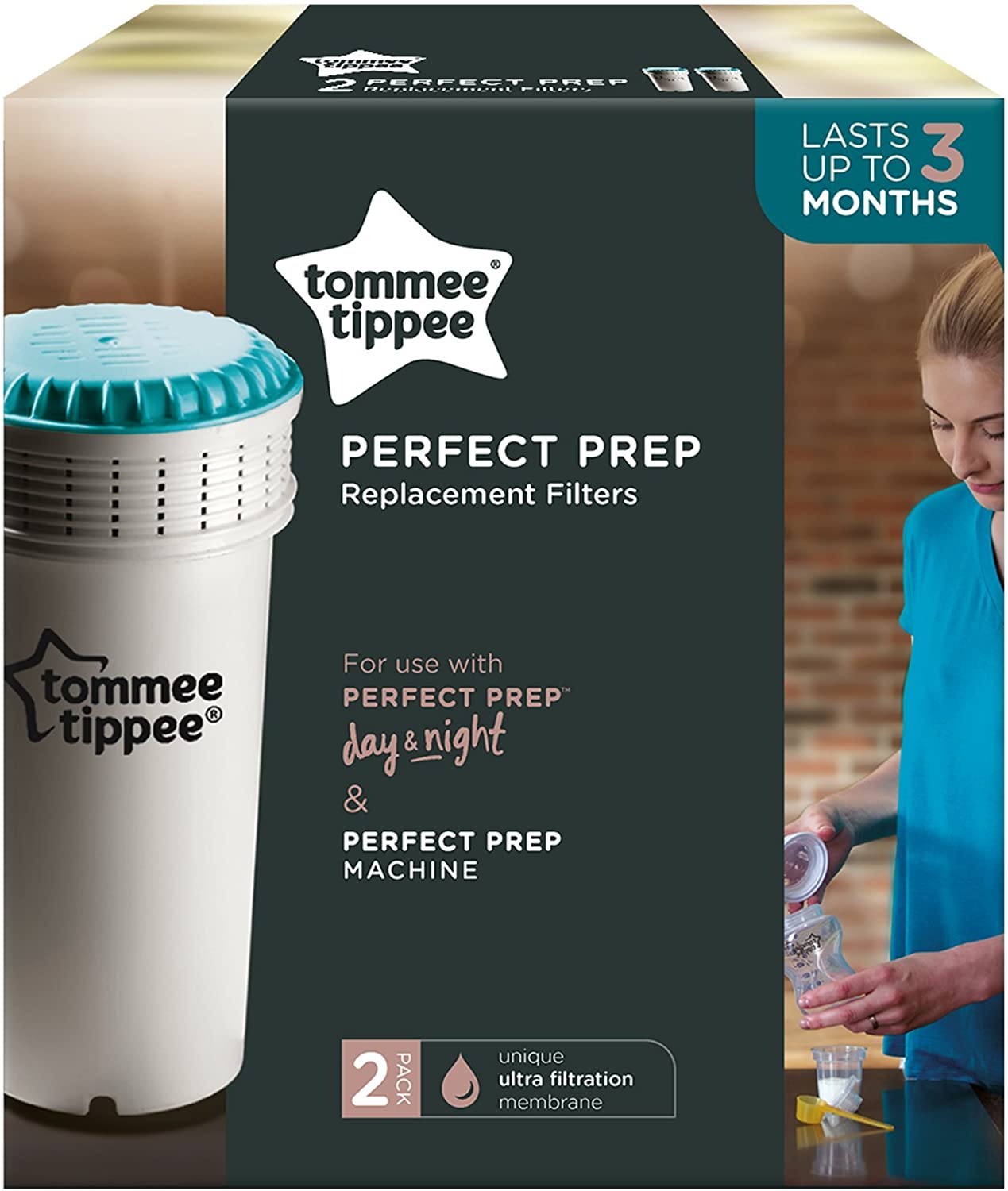 Tommee Tippee Perfect Prep Replacement Filter, Pack of 2, Compatible with All Perfect Prep Machines - Image 2