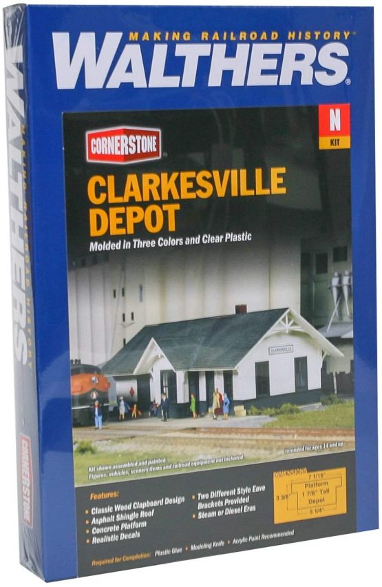 Walthers, Inc. Clarkesville Depot Kit, 5-1/4 X 2 X 1-7/8" 13.3 X 5 X 4.7cm - Image 4