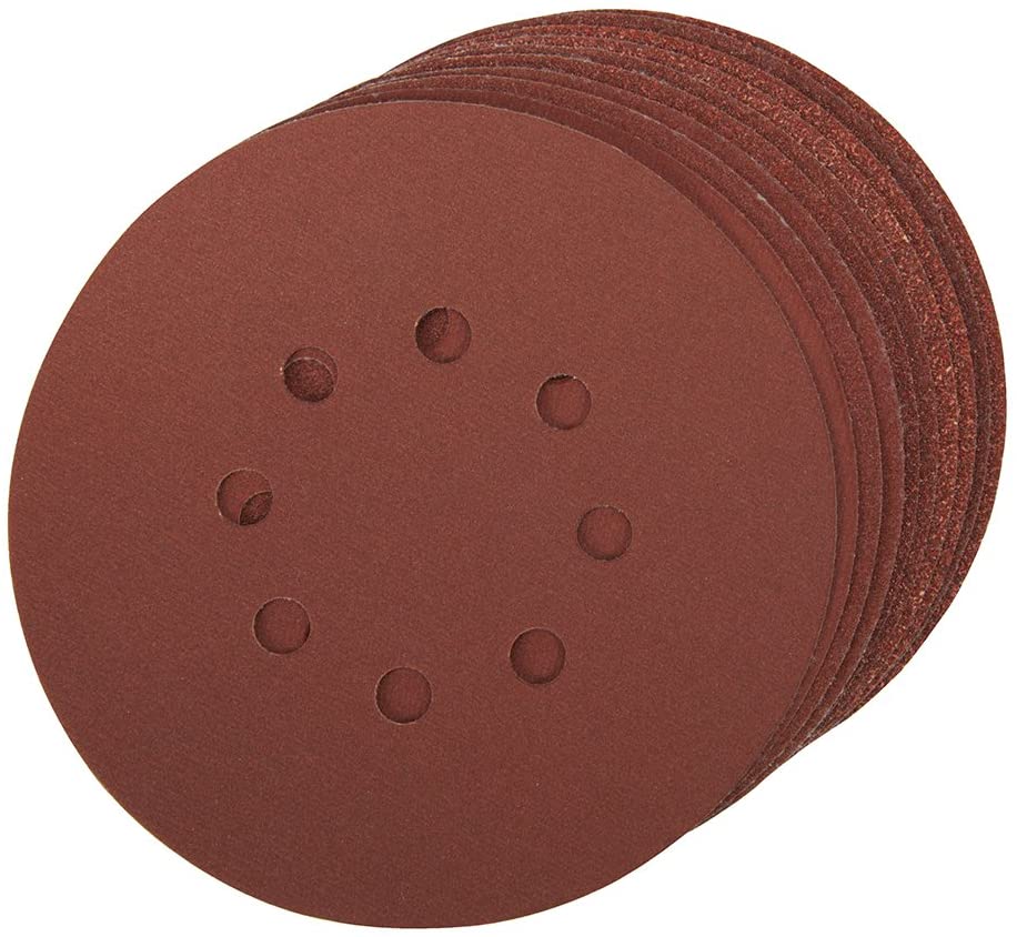 Silverline 882789 Hook and Loop Discs Punched 150 mm 10pce 150 mm 4 x 60, 2 x 80, 120, 240G, 4 x 60, 2 x 80, 120, 240 G