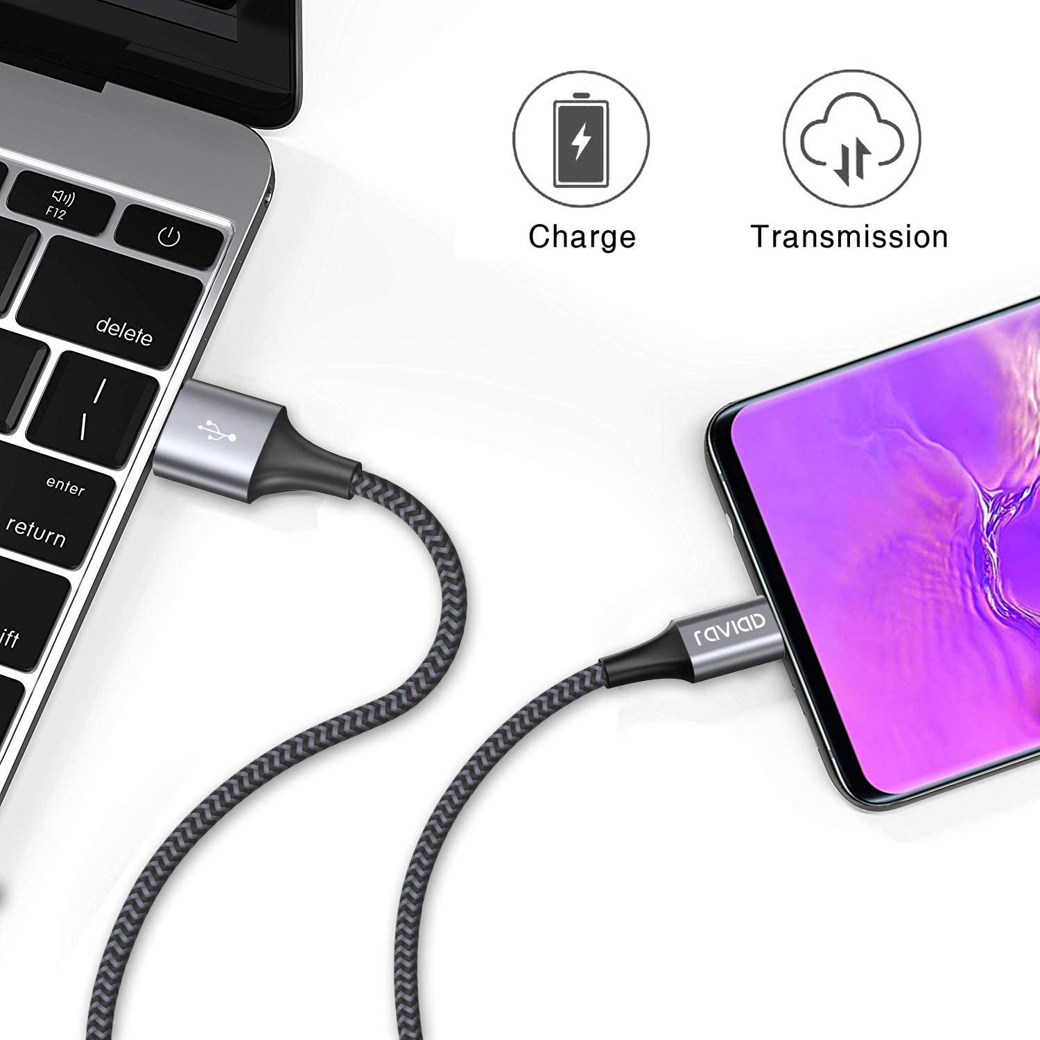 RAVIAD USB C Cable 2M 2Pack - Image 3