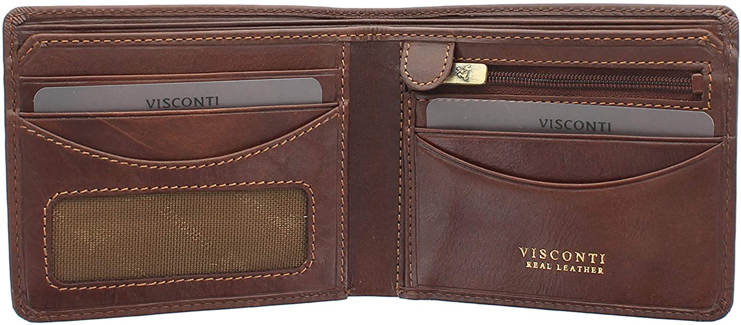 VISCONTI Tuscany Collection Francesca Leather Wallet with RFID Protection TSC46 Tan