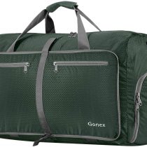 Gonex 80L Foldable Sport Duffels Travel Bag Large Sport Holdall Bag Packable Gym Bag Lightweight Waterproof Luggage (Black)