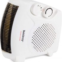 Beldray EH0569SSTK Upright/Flatbed Portable Fan Heater with Cool Air Function | 2 Heat Settings | 1000/2000 W | Adjustable Thermostat | Safety Cut Out | White, Plastic, 2000 W