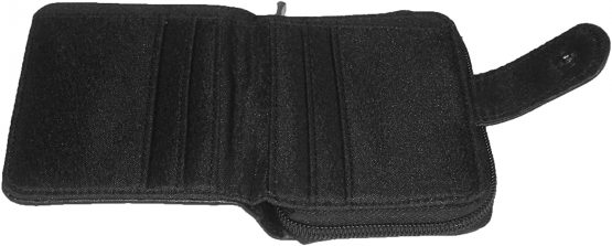 LADIES WOMENS REAL BLACK LEATHER PURSE - Image 3