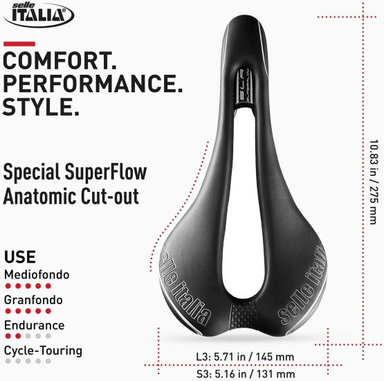 Selle Italia SLR Tm Superflow Manganese Bike Saddle - Image 4