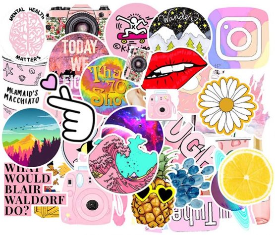 Cute VSCO Stickers for Water Bottles, 103 Pack Waterproof Aesthetic ...