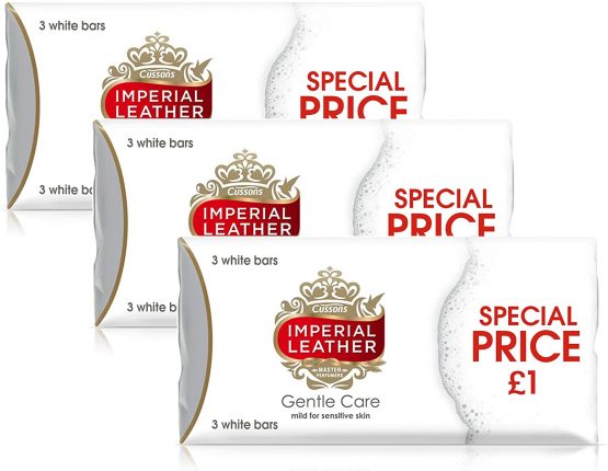 9x Cussons Imperial Leather Gentle Care Creamy Sensitive Skin Soap Bar 100g MILD