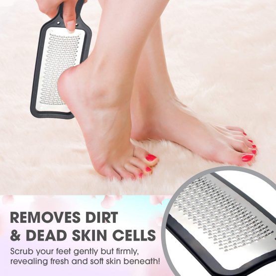 PediCura Foot File – Stainless Steel Pedicure Hard Skin Remover and Callus Removal for Feet – Professional, Medical Grade Foot Rasp - Image 4