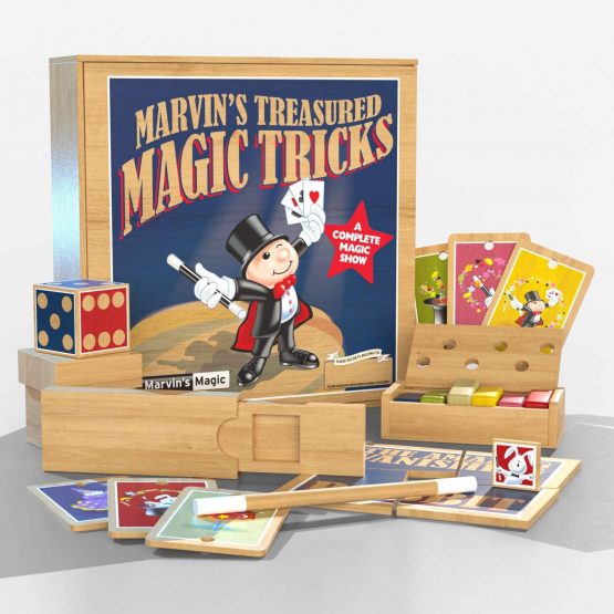 Marvin's Magic - Treasured Tricks Wooden Magic Tricks Set For Kids | Includes Escaping Coloured Blocks, Vanishing Rabbit Illusion, Amazing Rising Cards + More - Image 2