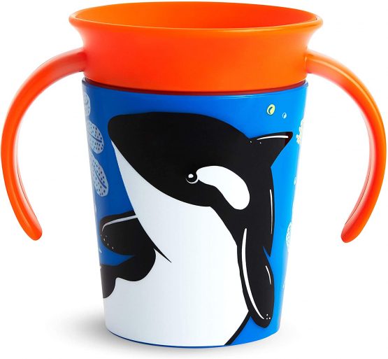 Munchkin Miracle 360 WildLove Trainer Cup, 6 oz/ 177 ml, Orca