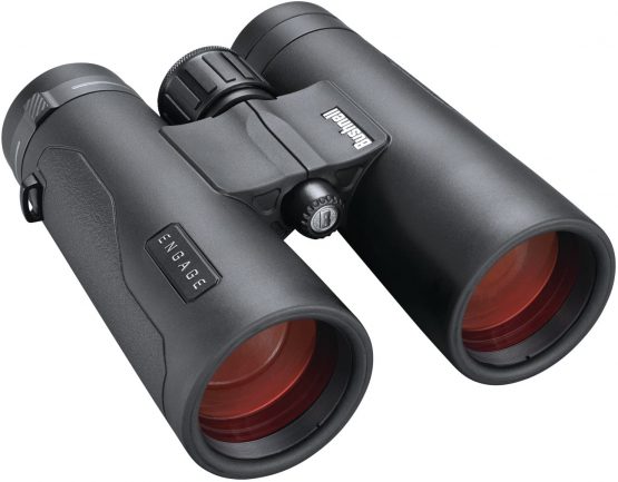Bushnell Engage 10x42mm all purpose binocular. BEN842. Pouch and strap included. High quality Dielectric prism coatings with 92% light transmission. Bak-4 roof prisms - Image 2