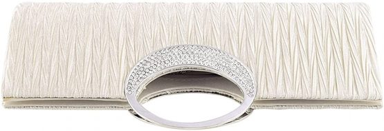 Tskybag Womens Tote Bag Ladies Crystal Diamante Clutch Purse Bridal Wedding Evening Party Handbag Black White Silver Wallet - Image 4