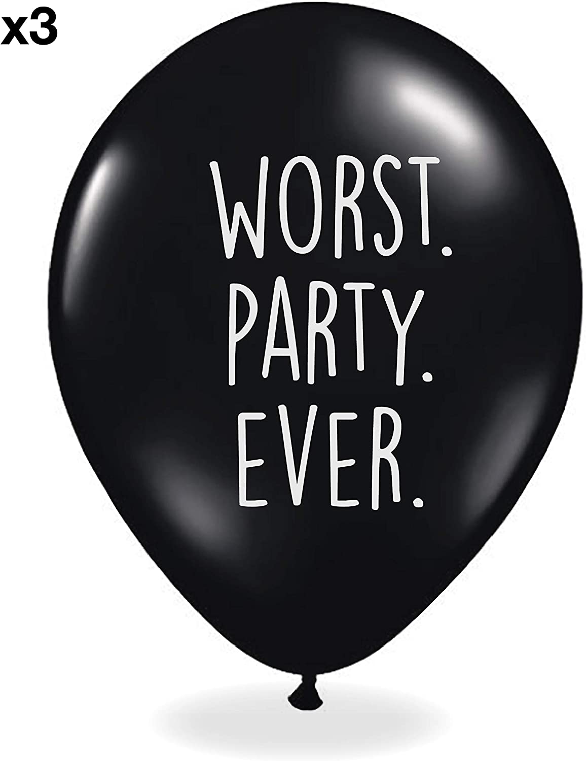 Rude Funny Birthday Balloons - Pack of 12, For Him - Perfect Party Decorations, Metallic Black - Image 3