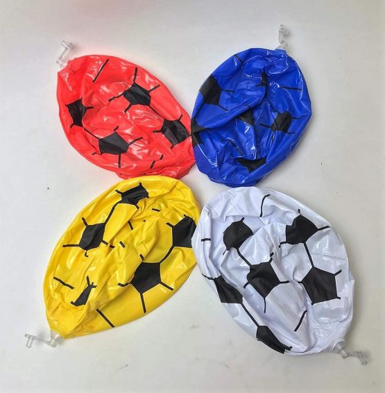 SHATCHI 1pcs-30pcs PVC Inflatable Footballs Outdoor Indoor Beach Ball Games Party Bag Fillers Kids Summer Toys 22cm UnInflated, Assorted, 5pcs - Image 2