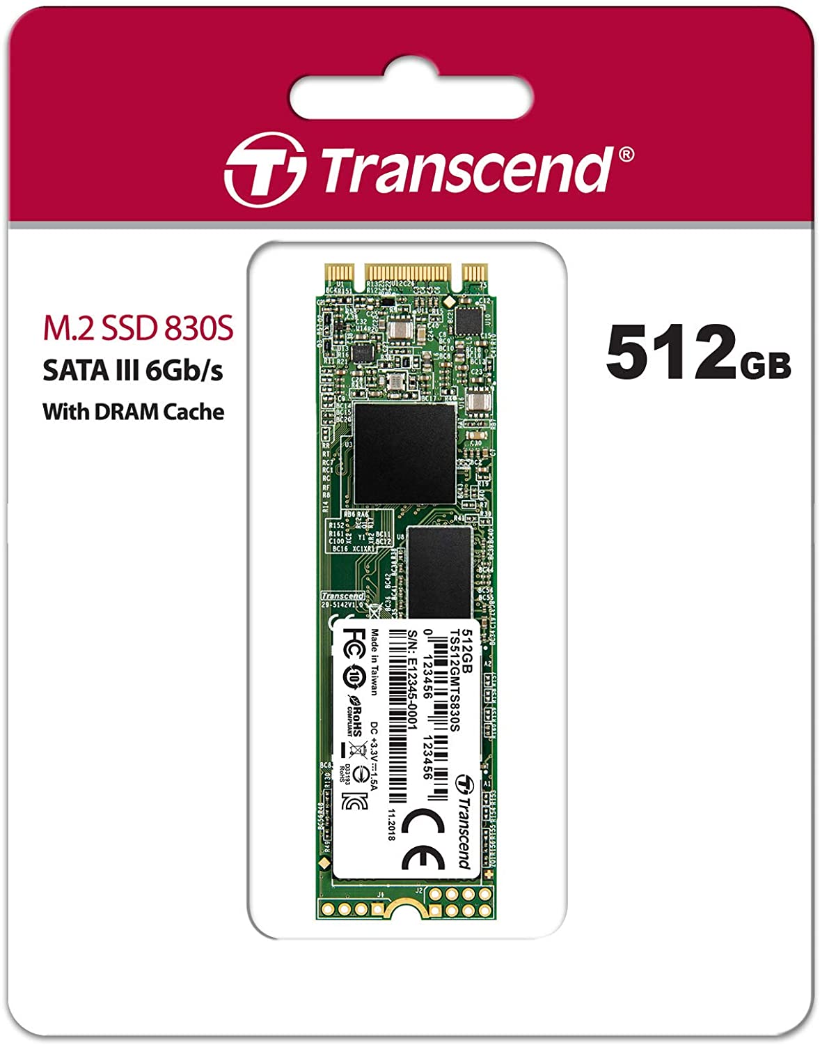 Transcend MTS830S 512GB M.2 2280 SATA III 6Gb/s SSD - Image 3