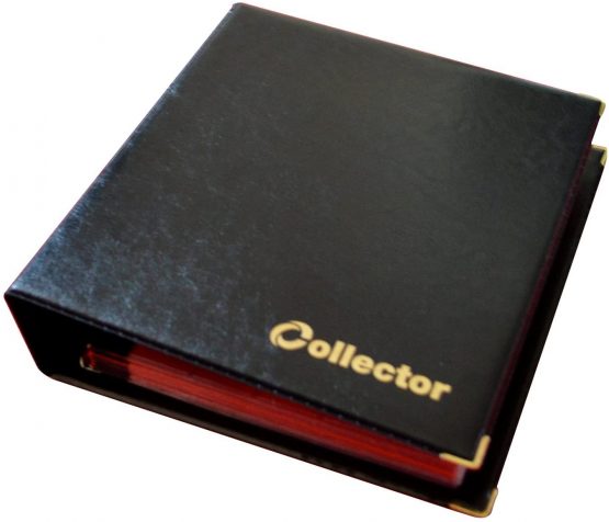 COLLECTOR Coin Album for 280 MEDIUM sizes coins 50p 50 pence £1 £2 €1 €2 - 14 pages and red dividers (280 Coins, Black)