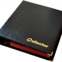 Collector Coin Album for 200 MEDIUM sizes coins 50p 50 pence £1 £2 €1 €2 - 10 pages and red dividers (200 Coins, Black)