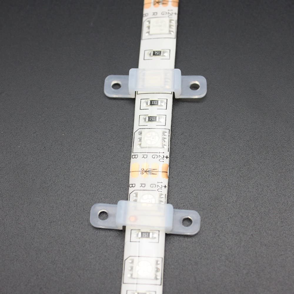 VIPMOON 100 Pack Silicone LED Strip Mounting Clips - Image 2