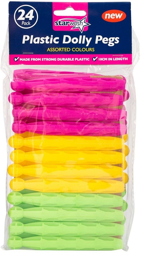 24 PLASTIC DOLLY PEGS