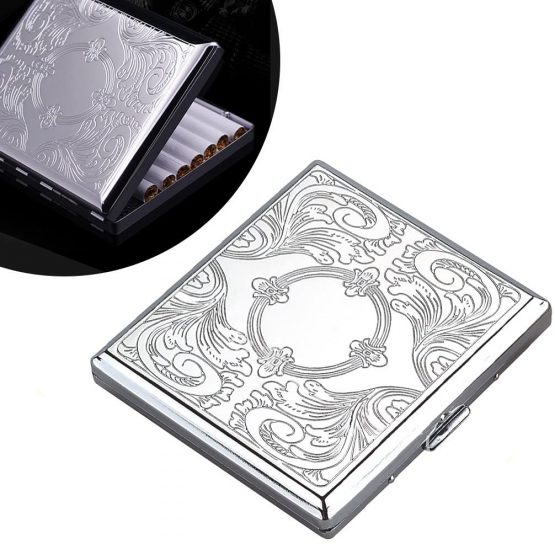 High Quality Metal Cigarette Case Box Holds 20 Cigarettes 84mm